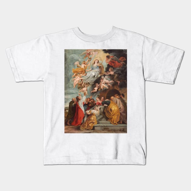 The Assumption of the Virgin - Sir Peter Paul Rubens Painting Kids T-Shirt by maxberube